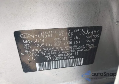 2014 Hyundai Elantra Gt from USA, damaged, VIN KMHD35LH8EU204211